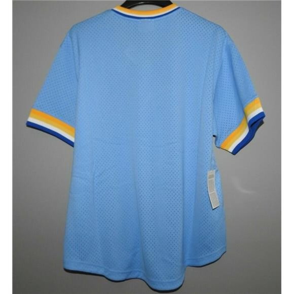 New Mens Mitchell & Ness Milwaukee Brewers Baseball Jersey - Picture 3 of 5